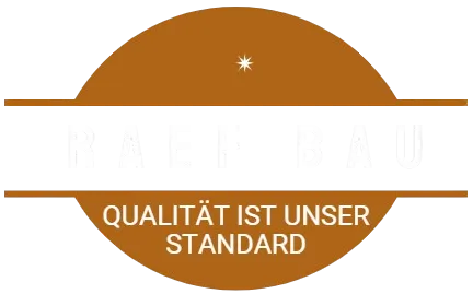 Logo Raef Bau – Innenbau, Fliesenlegen, Trockenbau, Vermietung von Baugeräten – Symbol 